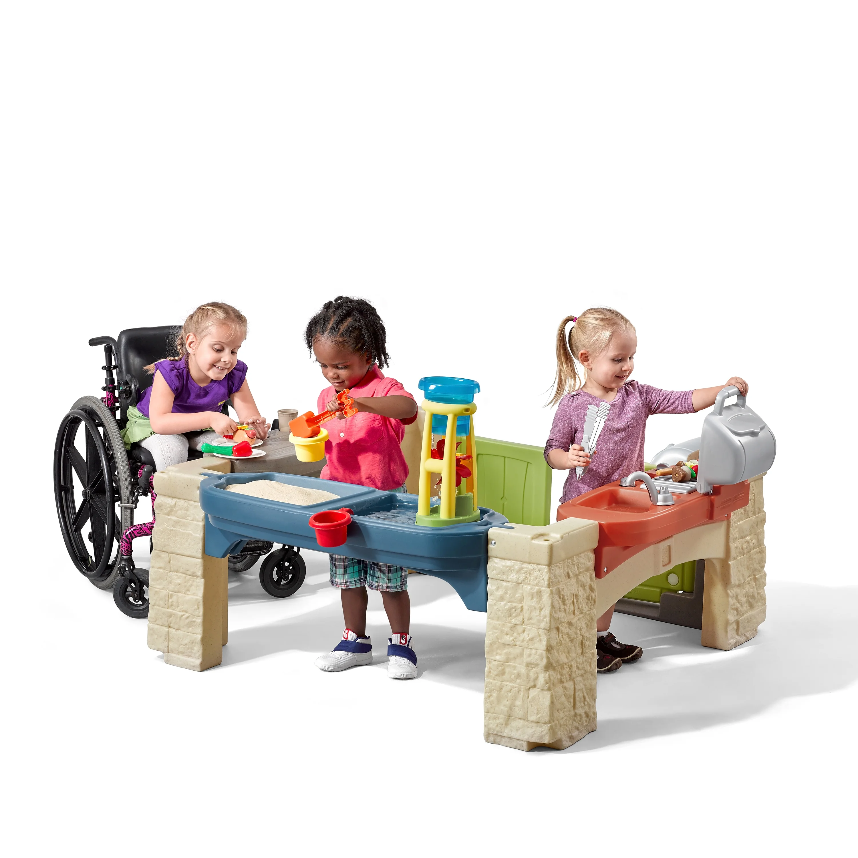 Step2 All-Around Playtime Patio with Canopy with 16 Play Accessories Playhouse Kids Outdoor Toys