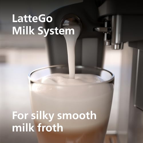 Philips 3200 Series Fully Automatic Espresso Machine, LatteGo Milk Frother, 5 Coffee Varieties, Intuitive Touch Display, 100% Ceramic Grinder