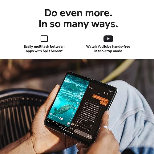 Google Pixel Fold - Verizon Android 5G Smartphone with Telephoto Lens and Ultrawide Lens - Foldable Display - 24-Hour Battery - Obsidian