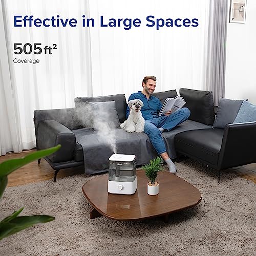 LEVOIT Smart Humidifiers for Bedroom Large Room Home,(6L) Cool Mist Top Fill Essential Oil Diffuser for Baby & Plants,Smart App & Voice Control
