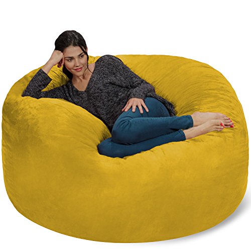 Chill Sack Bean Bag Chair - 5' Giant Memory Foam Lounge Chair with Soft Microfiber Cover – Cozy Furniture for Living Room, Dorm
