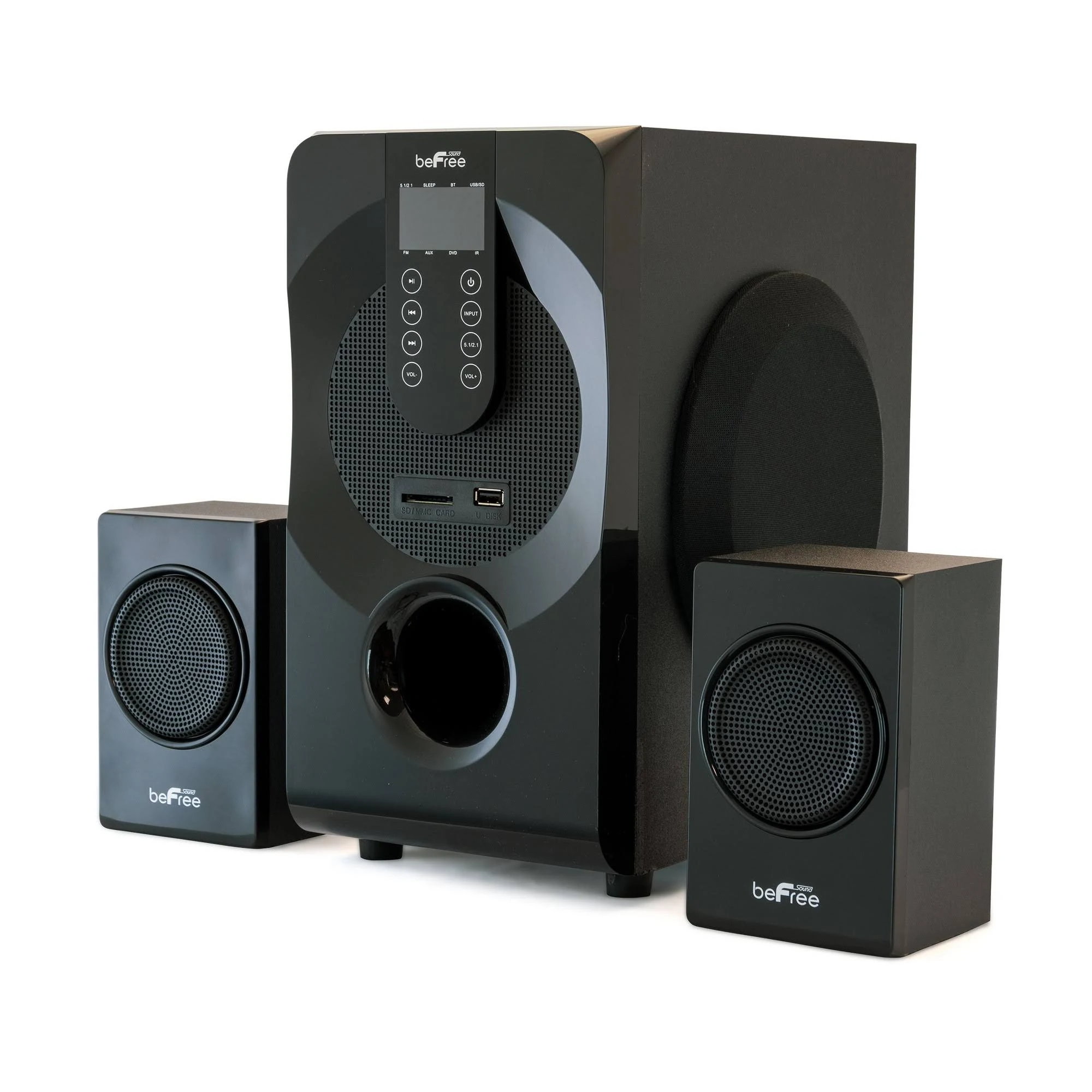 Befree Sound 5.1 Channel Bluetooth Surround Sound Speaker System, Black