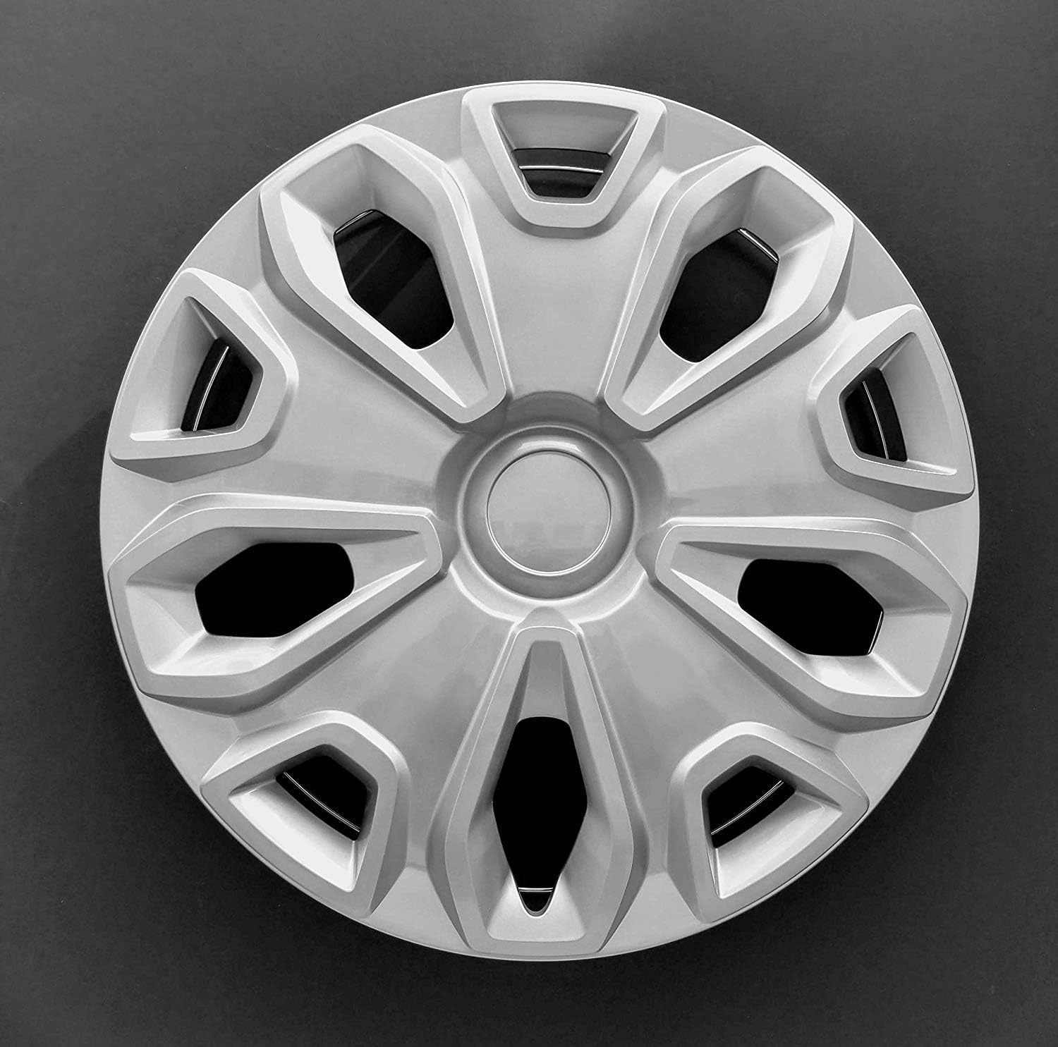 CCI New Wheel Covers Hubcaps Replacements Fits 2014-2019 Ford Transit 150,250 and 350; 16 Inch; 5 Y Spoke; Silver Color; Plastic; Set Of 4