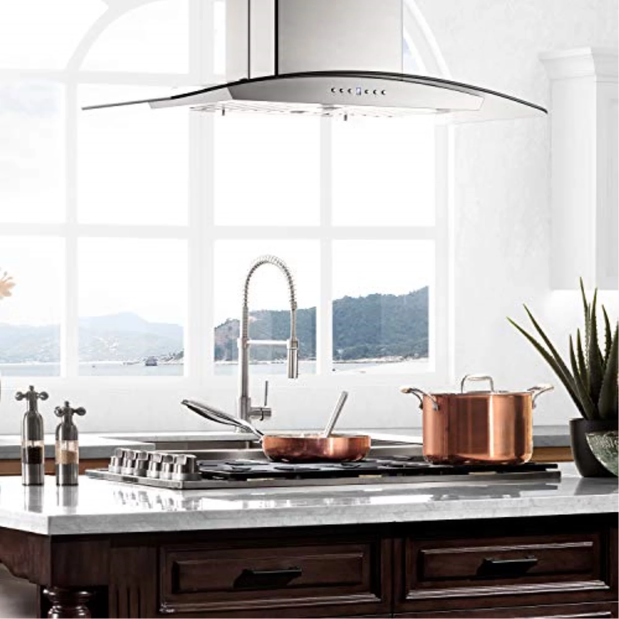 ZLINE 36 in. Dropin Cooktop with 6 Gas Burners and Black Porcelain Top (RC36-PBT)