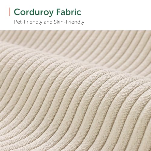HONBAY Corduroy Modular Sectional Couch with Storage L-Shaped Sectional Couches for Living Room 6 Seater Modular Sofa, Dark Gray