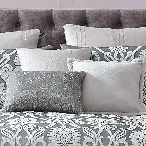 Riverbrook Home 100% Polyester Comforter Set, Queen, Hillcrest - Ivory/Gold, 9 Piece Set