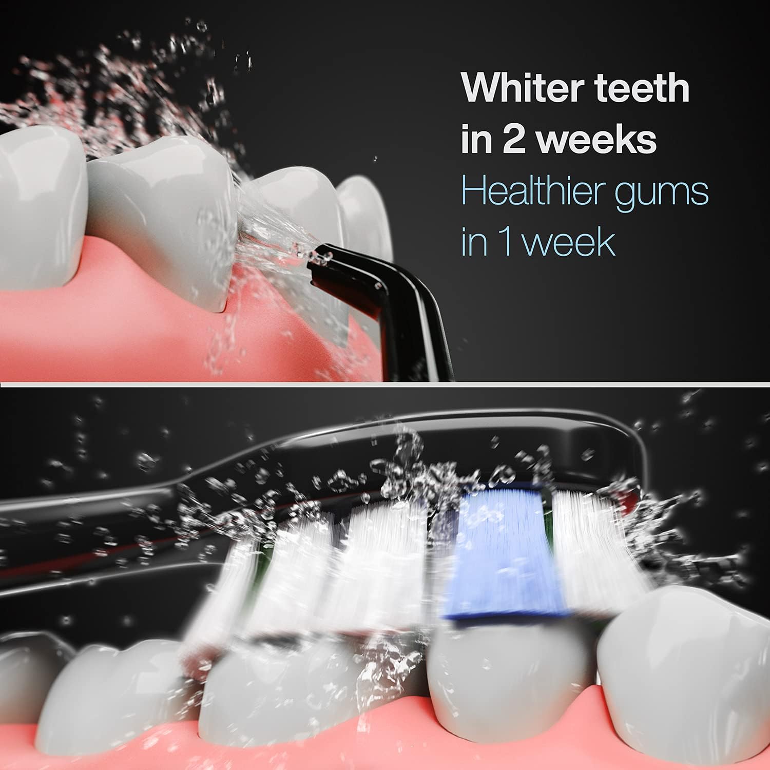 AquaSonic Home Dental Center PRO – Complete Home Oral Care – Brush & Floss – Ultrasonic Electric Toothbrush & Water Flosser – Whiter Teeth &