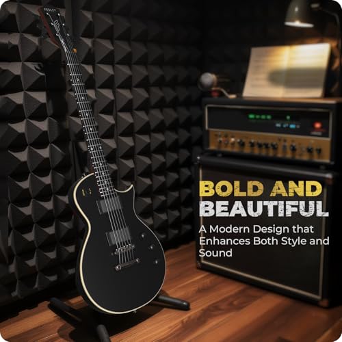 Fesley 39" LP Electric Guitar Kit: Full Size Solid Body Electric Guitars for Beginners with Humbucker Pickups, Poplar Body, Mahogany Neck,22 Frets