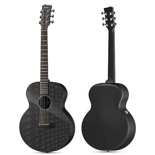Enya X4 PRO Carbon Fiber Acoustic Electric Guitar, 41-Inch Full Size Cutaway Design, AcousticPlus Pickup System with Built-in Effects & Tuner