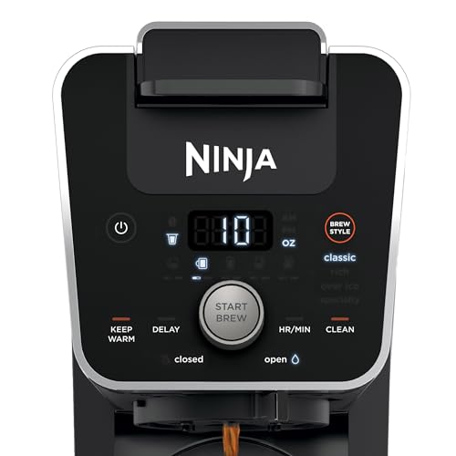 Ninja CFP451CO DualBrew System 14-Cup Coffee Maker, Single-Serve Pods & Grounds, 4 Brew Styles, Built-In Fold Away Frother