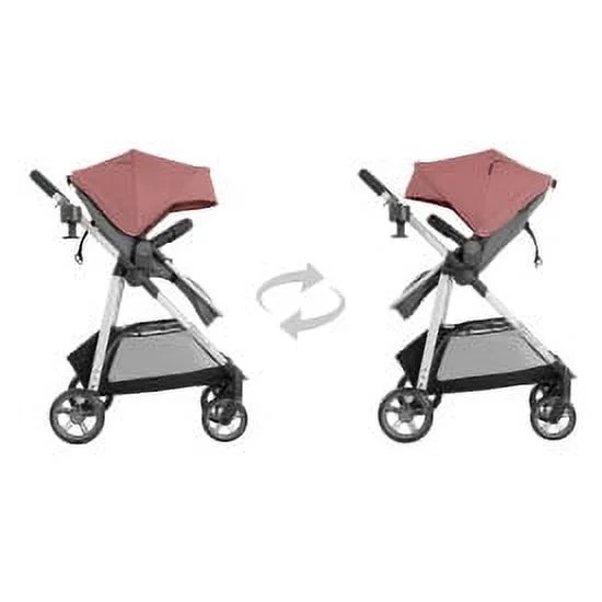 Evenflo Omni Plus Modular Travel System with LiteMax Sport Infant Car Seat, Shasta Pink, Girl - Radiant Selections