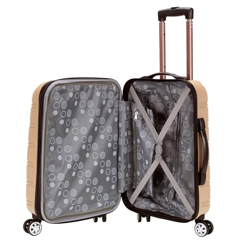 Rockland Melbourne Hardside Expandable Luggage with Spinner Wheels, 2TONENAVY, 2 Piece (20/28)