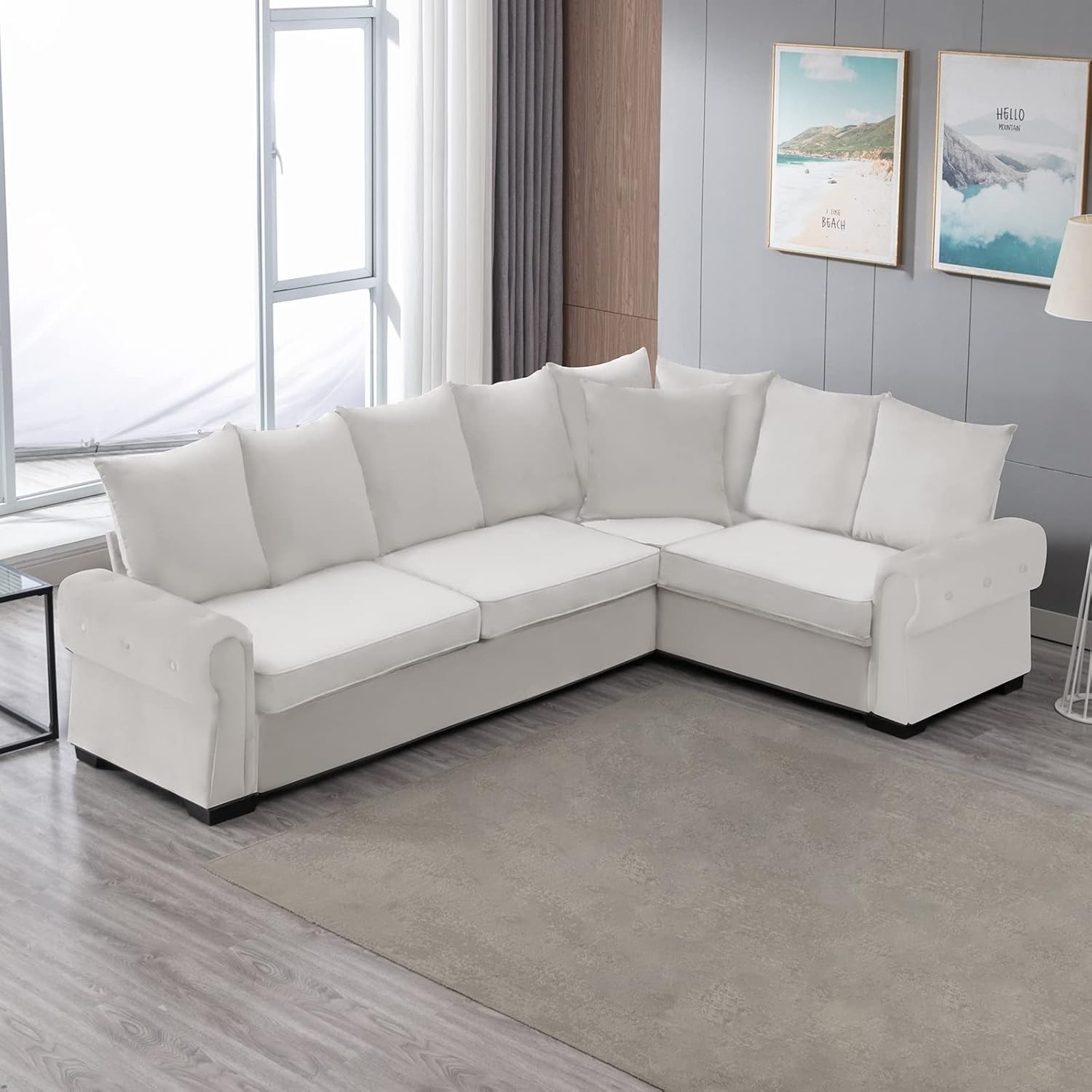 Mixoy Pull Out Sofa Bed, 2 in 1 Sleeper Sofa with Folding Foam Mattress, Multifunctional Pull Out Couch for Small Spaces, Living Room & Apartments