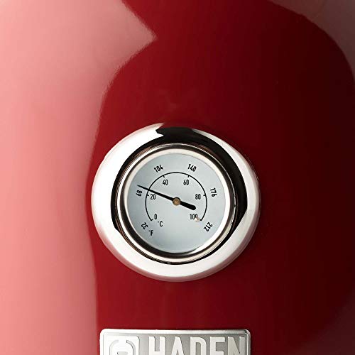 Haden Dorset 1.7 Liter Stainless Steel Countertop Electric Tea Kettle with 4 Slice Wide Slot Stainless Steel Bread Bagel Toaster, Red