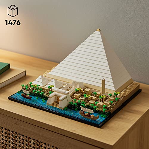 LEGO Architecture Great Pyramid of Giza Set 21058, Home D&eacute;cor Model Building Kit, Creative DIY Activity, Famous Landmarks Collection