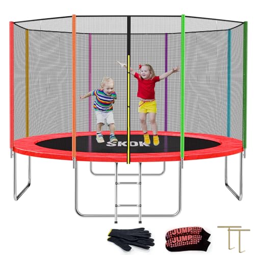 SKOK Trampoline 8FT 10FT 12FT 14FT 15FT Trampolines with Enclosure Net