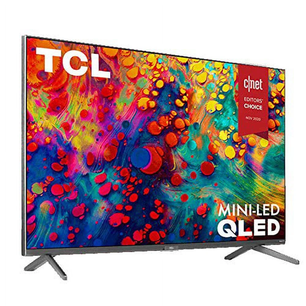 TCL 55R635 55 inch 6-Series 4K QLED Dolby Vision HDR Roku Smart TV Bundle with 1 Year Extended Protection Plan