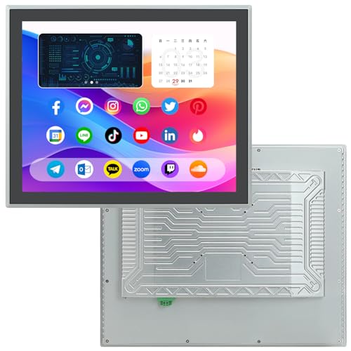 17 inch Android 11 Industrial Embedded Interactive Touchscreen Monitor, Capacitive Multi-Touch Tablet with Front IP65 Monitor, RAM 4G & ROM 32G