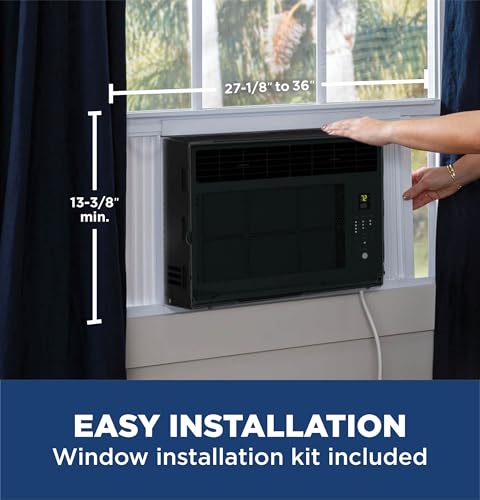 GE Window Air Conditioner Unit, 6,000 BTU for Small Rooms up to 250 sq ft. with Adjustable Fan and Cooling Settings