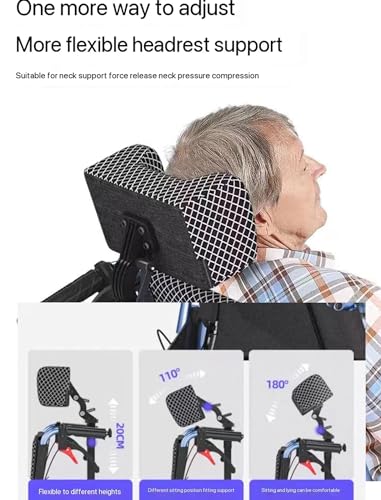 Reclining High Back Manual Wheelchair with Adjustable Leg Rest&Reversible Foot Pedal,90-150° Five-Speed Adjustment