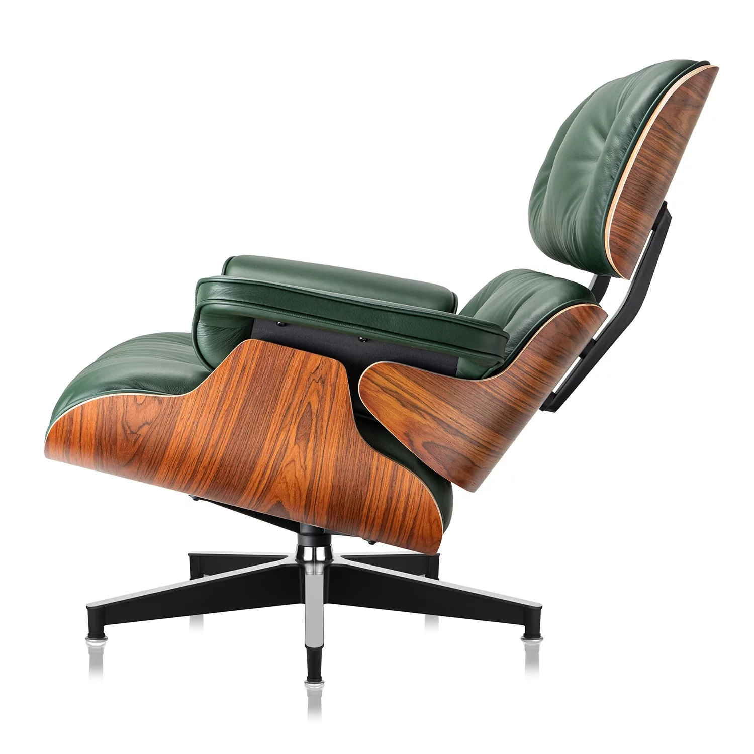 eChamp Mid Century Lounge Chair and Ottoman, Chaise Lounge Chair, Top Grain Leather Sofa for Living Room, Office, Study - Radiant Selections