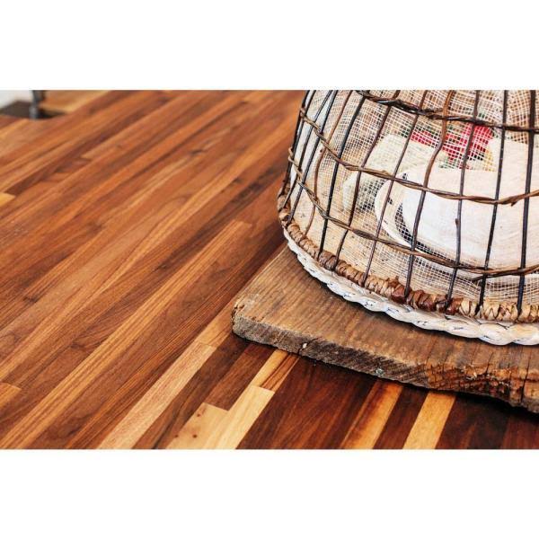 American Hardwood Industries Unfinished Walnut 8 ft. L x 25 in. D x 1.5 in. T Butcher Block Countertop