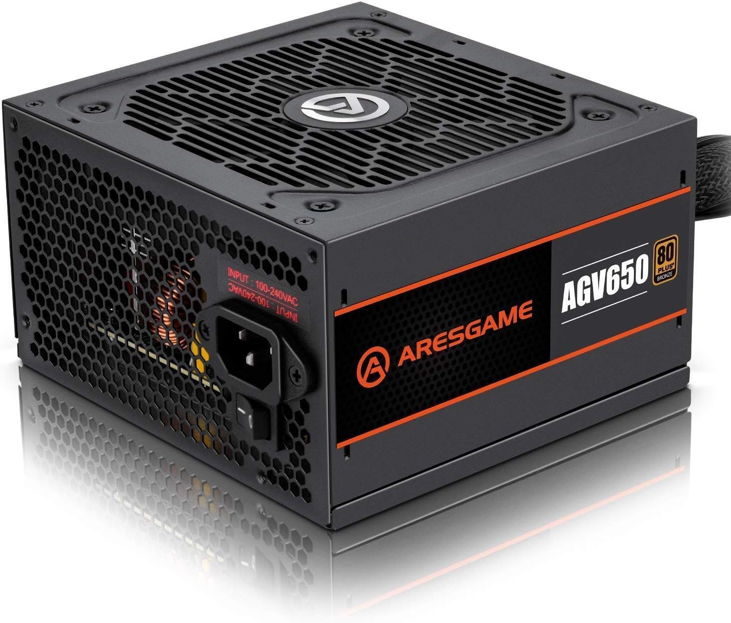 ARESGAME Power Supply 650W 80+ Bronze Certified PSU (AGV650) Pack of 2