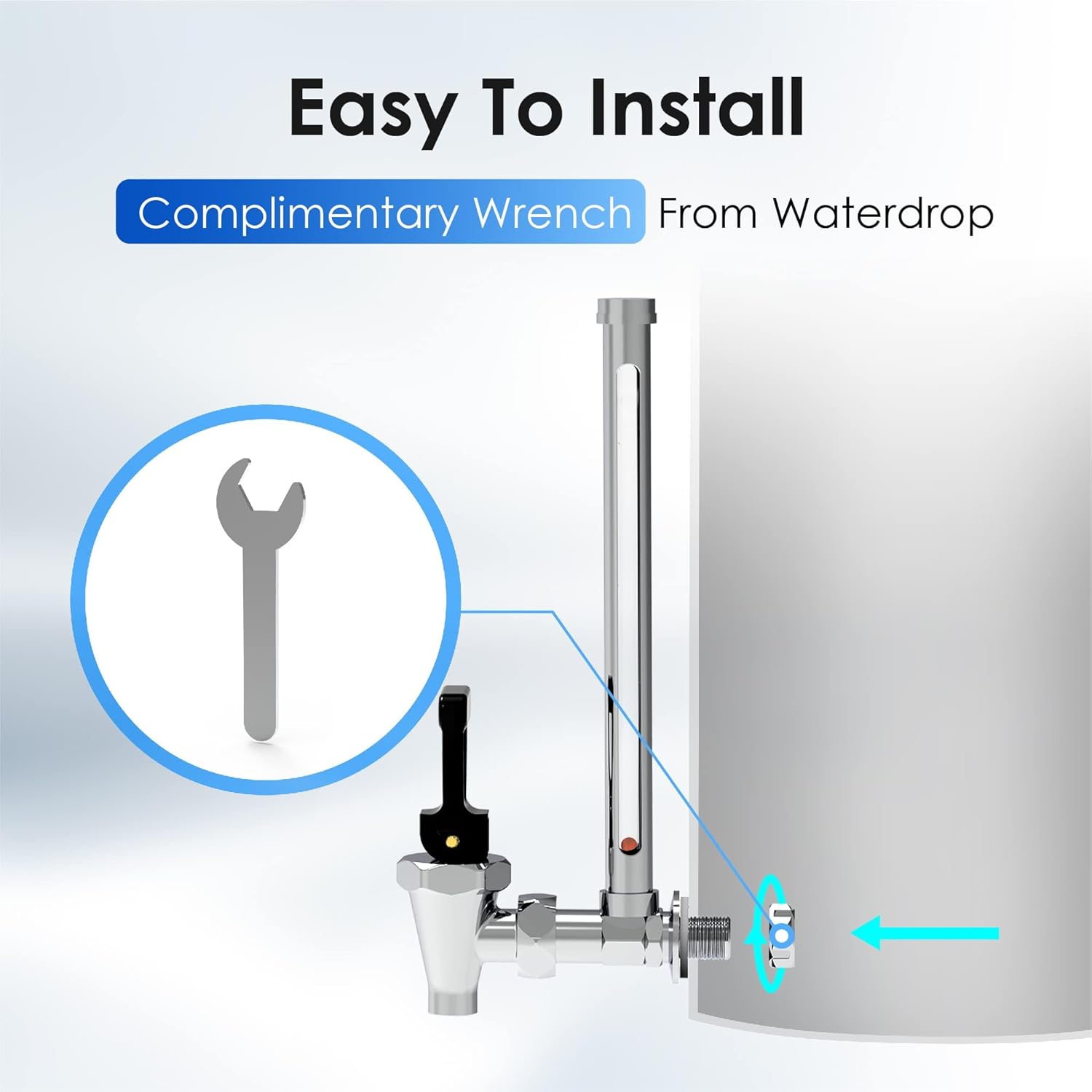 Waterdrop Gravity-fed Water Filter System, NSF/ANSI 42&372 Standard, Reduces Fluoride and up to 99% of Chlorine