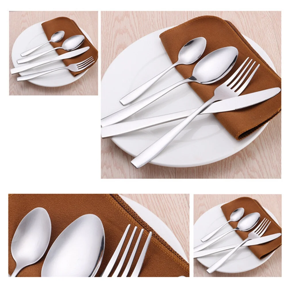 unbranded  24 Pcs Stainless Flatware Steel Dish Drying Rack Countertop Cutlery Holder