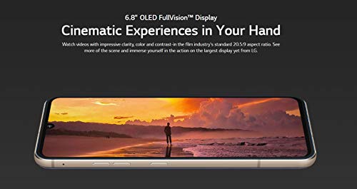 LG V60 5G (128GB,8GB RAM) 6.8" OLED, 64MP 8K Camera, IP68 Water Resistant, Snapdragon 865 AT&T Unlocked (T-Mobile, Metro