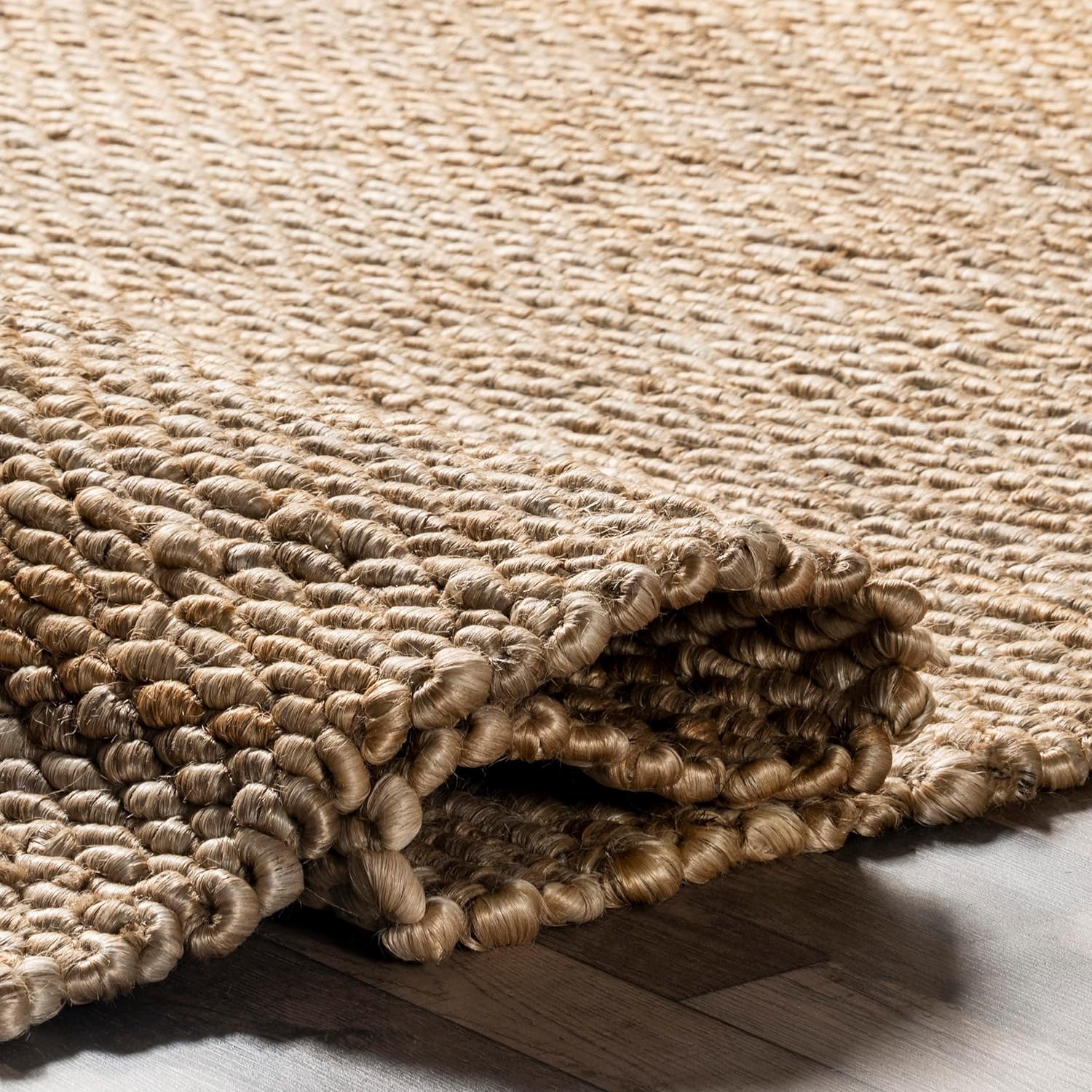 nuLOOM Hailey Hand Woven Jute Area Rug, 5x8, Natural