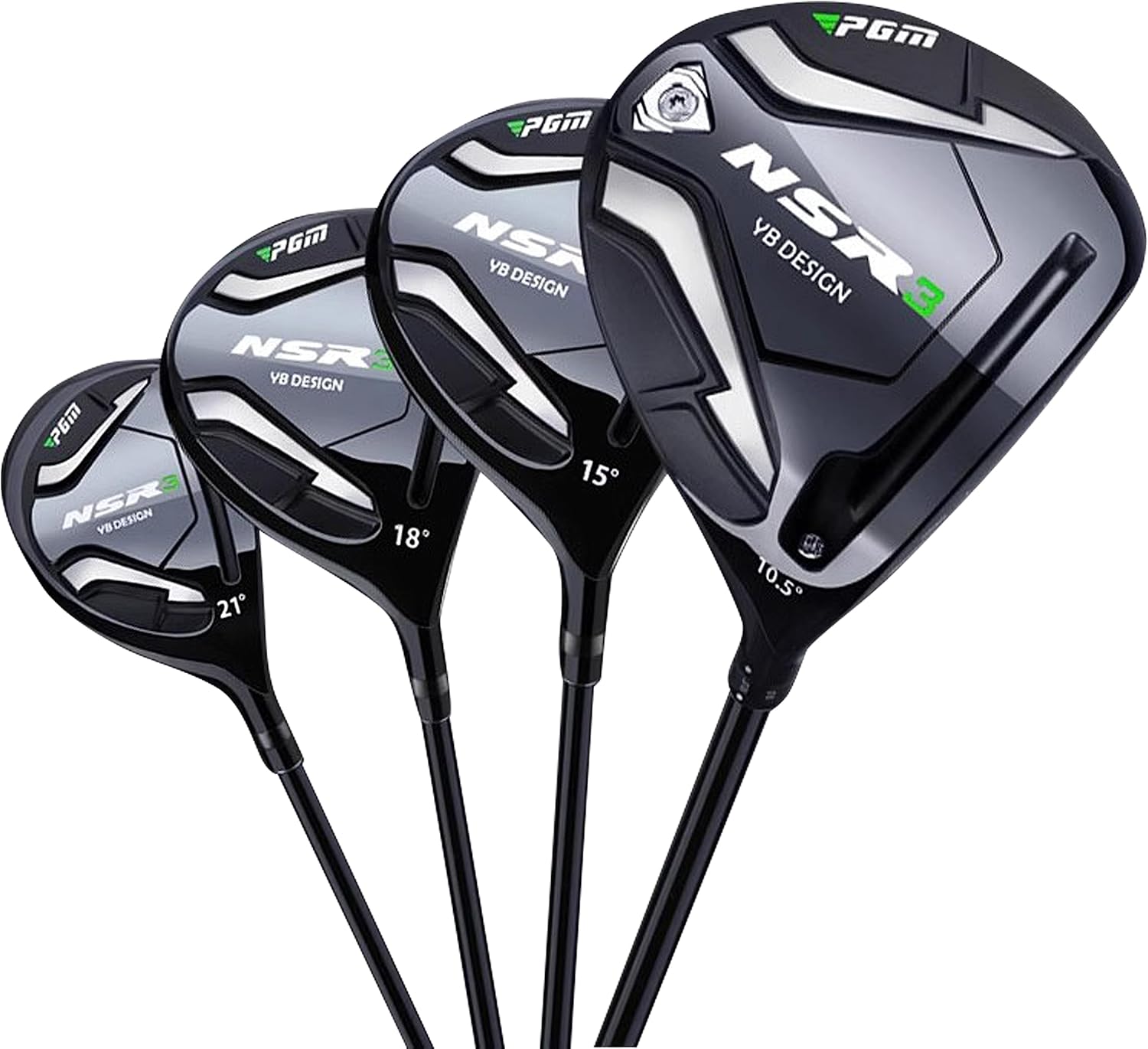 PGM Men's Complete Golf Club Sets - 12 Pieces - 3 Wood (#1,3,5), 1 Hybrid (#4H), 6 Irons(#5,6,7,8,9,PW), 1 Sand Wedge (52°), 1 Putter