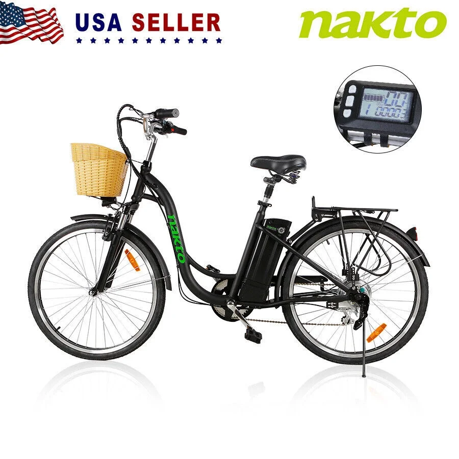 KTOEBYCO Electric Bike 350W for Adults 26"Tire,Shimano 6-Speed up to 22mph,36V10Ah Lithium Battery - Curated Treasures Market