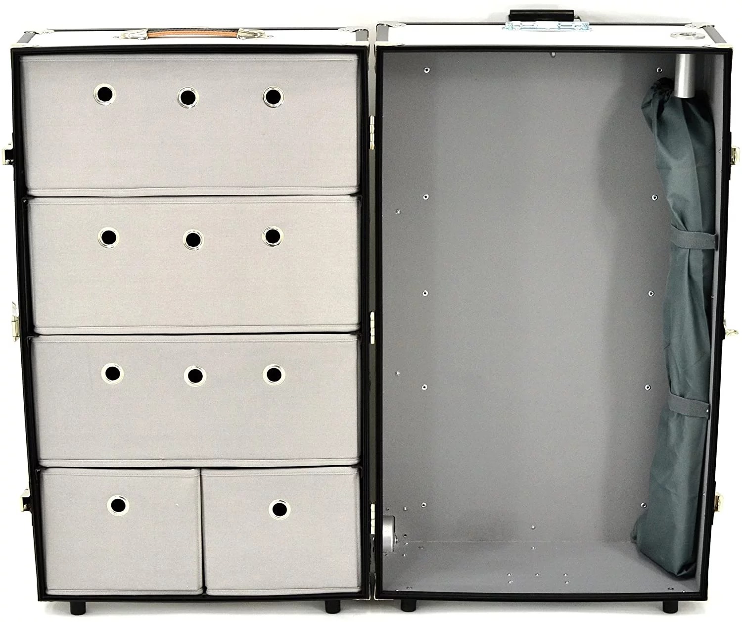 Rhino Trunk & Case Dance Star Wardrobe Travel Trunk with Mounted Wheels, Competitions, Recitals, & Long Trips 35"x21"x16" (Forest Green)