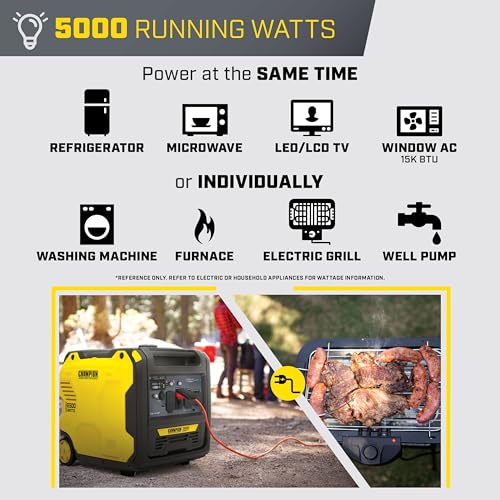 Champion Power Equipment 6500-Watt RV Ready Portable Inverter Generator with Quiet Technology and CO Shield
