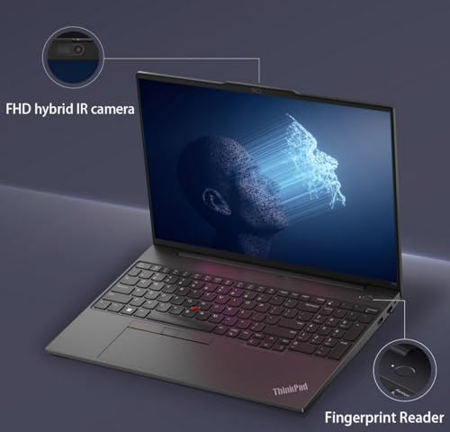 Lenovo ThinkPad E16 Business Laptop (16" FHD+ Display, AMD Ryzen 7 7730U (> Intel i7-1255U), 16GB RAM, 512GB SSD) Fingerprint, Backlit, FHD Webcam