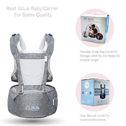 Dada Hip Seat Baby Carrier, Airflow 360 Ergonomic Baby Carrier with Hi
