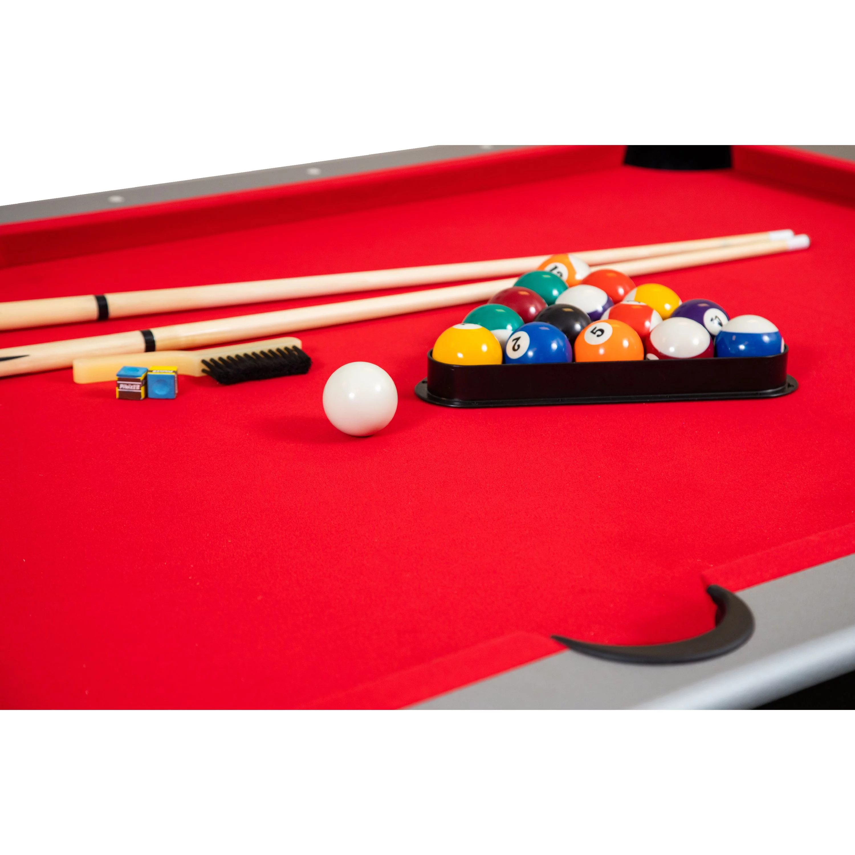 Hathaway Maverick Pool Table with Table Tennis Top, 7-ft, Red