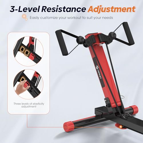 Rowing Machine, 4 in 1 Rowing and Ab Machine with 2 Levels of Workout Resistance