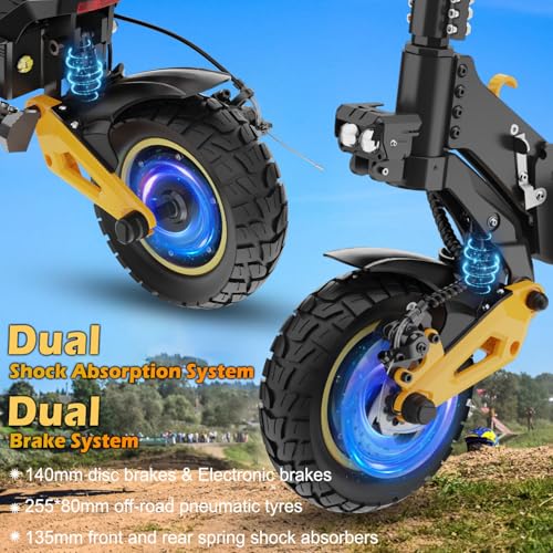 800W/2000W e Scooter for Adults Electric Scooter with Seat 10" Off Road Pneumatic Tires Long Range Motorized e-Scooter,28-35MPH