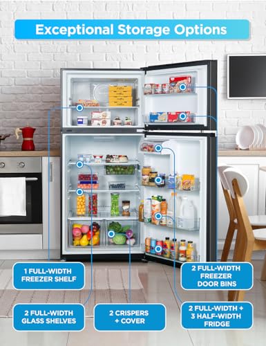 Commercial Cool 11.1 Cu. Ft. Convertible Freezer Refrigerator, Upright Fridge with Glass Shelves, Reversible Door, ENERGY STAR rated, Auto Defrost