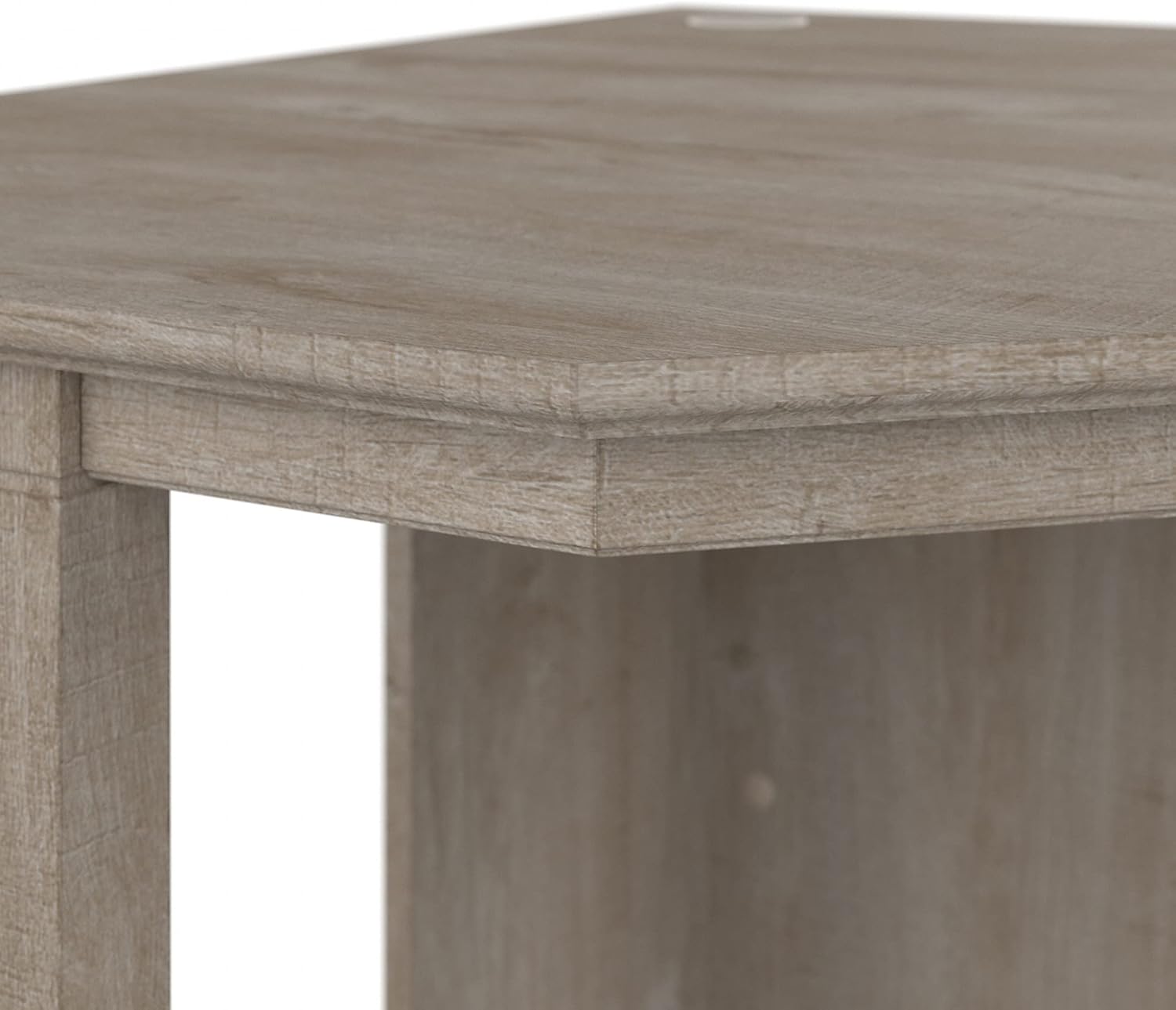 Bush Furniture Key West Small Corner Desk with Storage Cabinet, Washed Gray