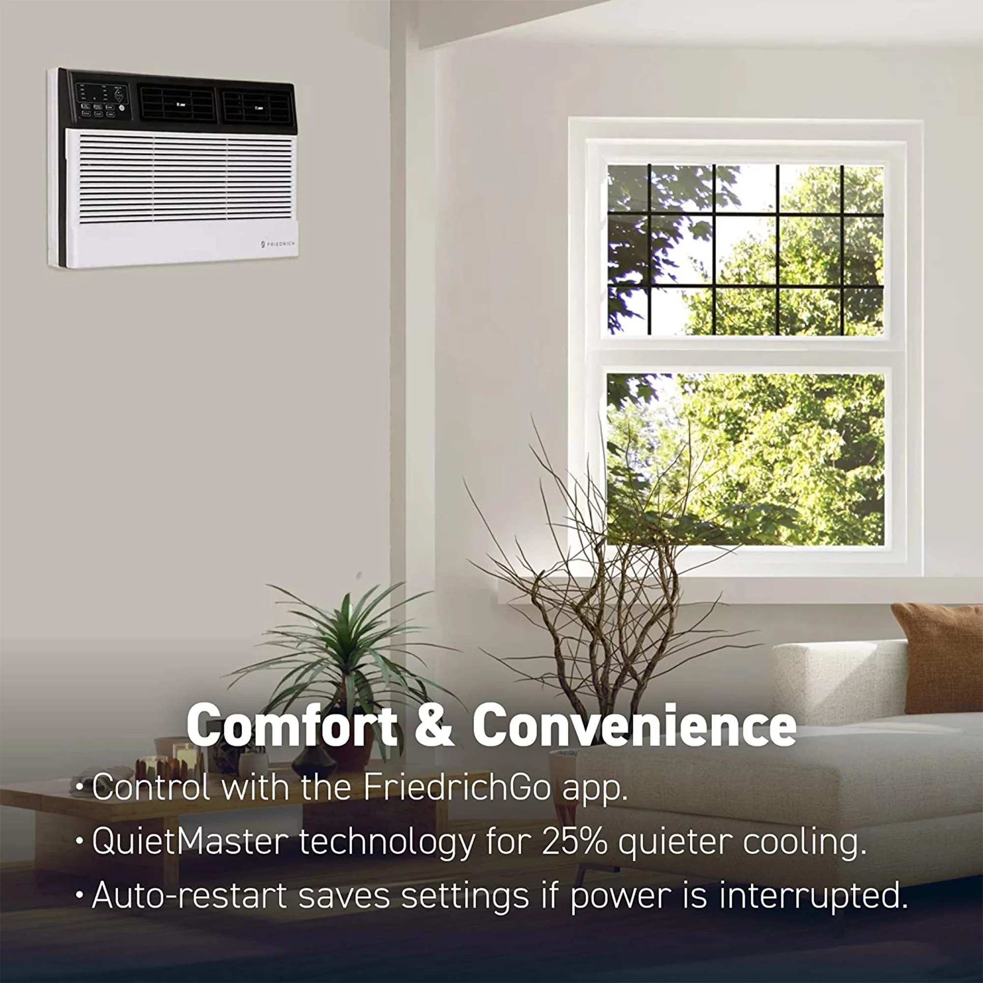 Friedrich Chill Premier Wi-Fi Controlled Air Conditioner Window Unit, White