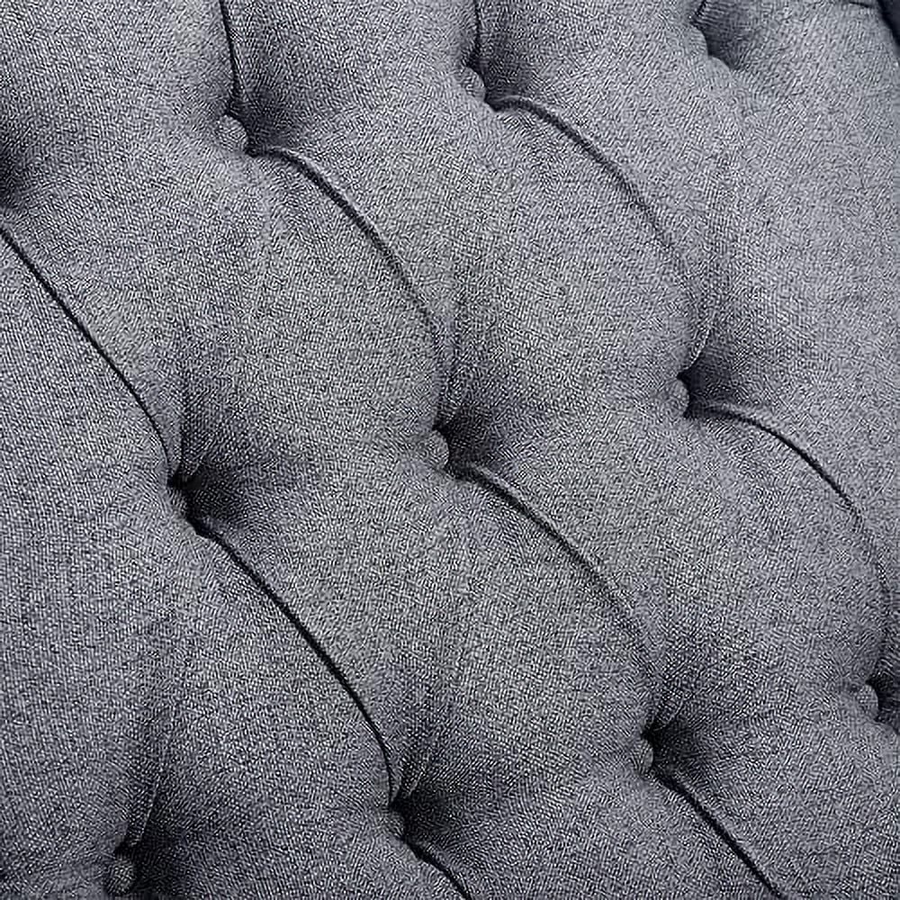 TJUNBOLIFE Pushback Recliner Chair Comfy Wingback Recliner Sofa Chair with Adjustable Backrest Tufted Fabric Accent Armchair with Vintage Rivets Trim