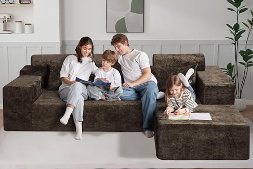 HABUTWAY 105" L-Shape Modular Sectional Sofa Couch for Living Room,No Assembly Required,Modular Comfy Sofa with Deep Seat for Living Room Bedroom