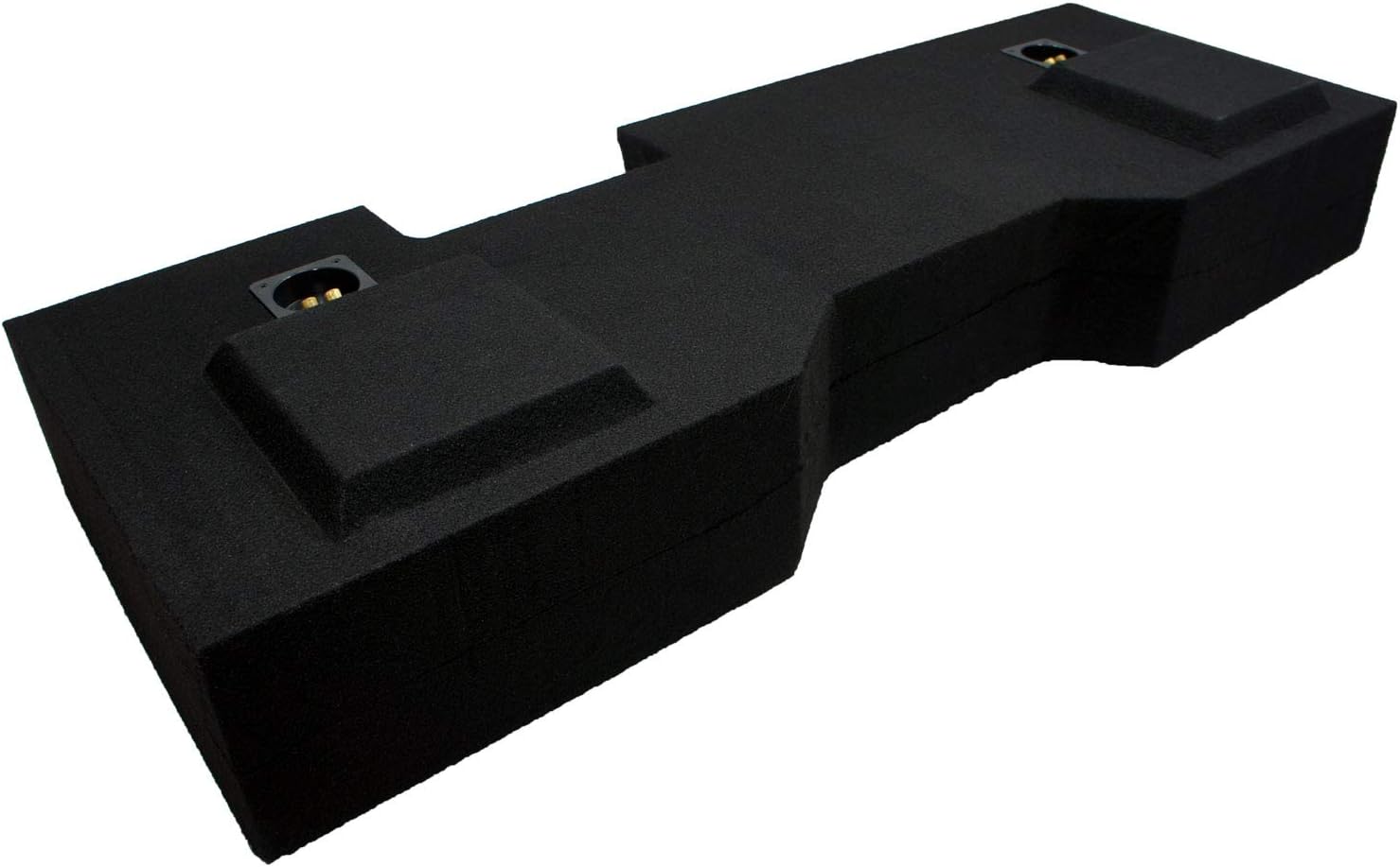 Compatible with 2014 - UP Chevy Silverado Crew Cab Truck Dual 10" Sub Box Subwoofer Enclosure