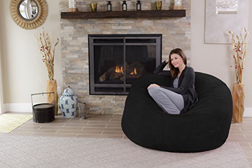 Chill Sack Bean Bag Chair - 5' Giant Memory Foam Lounge Chair with Soft Microfiber Cover – Cozy Furniture for Living Room, Dorm
