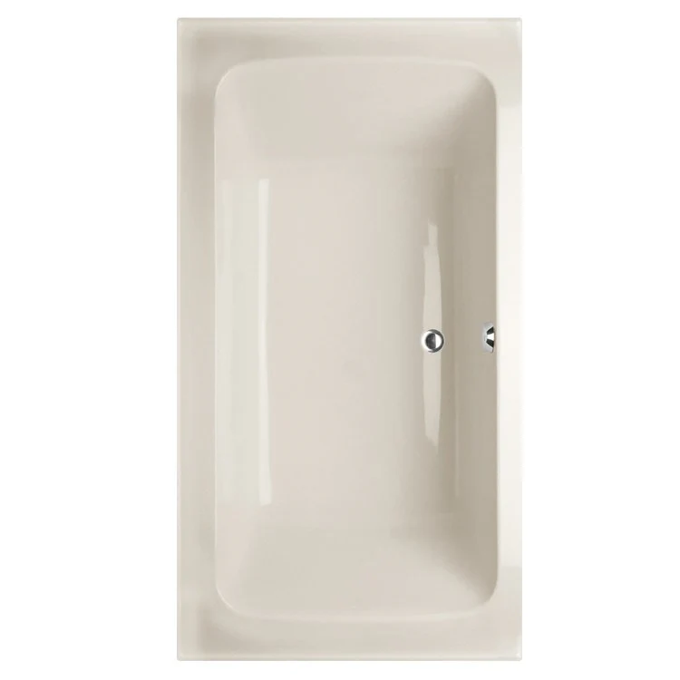 Soaking Tub Designer Collection Rachael 72 x 36 Inch Drop-In Tub Only Side Center White Acrylic