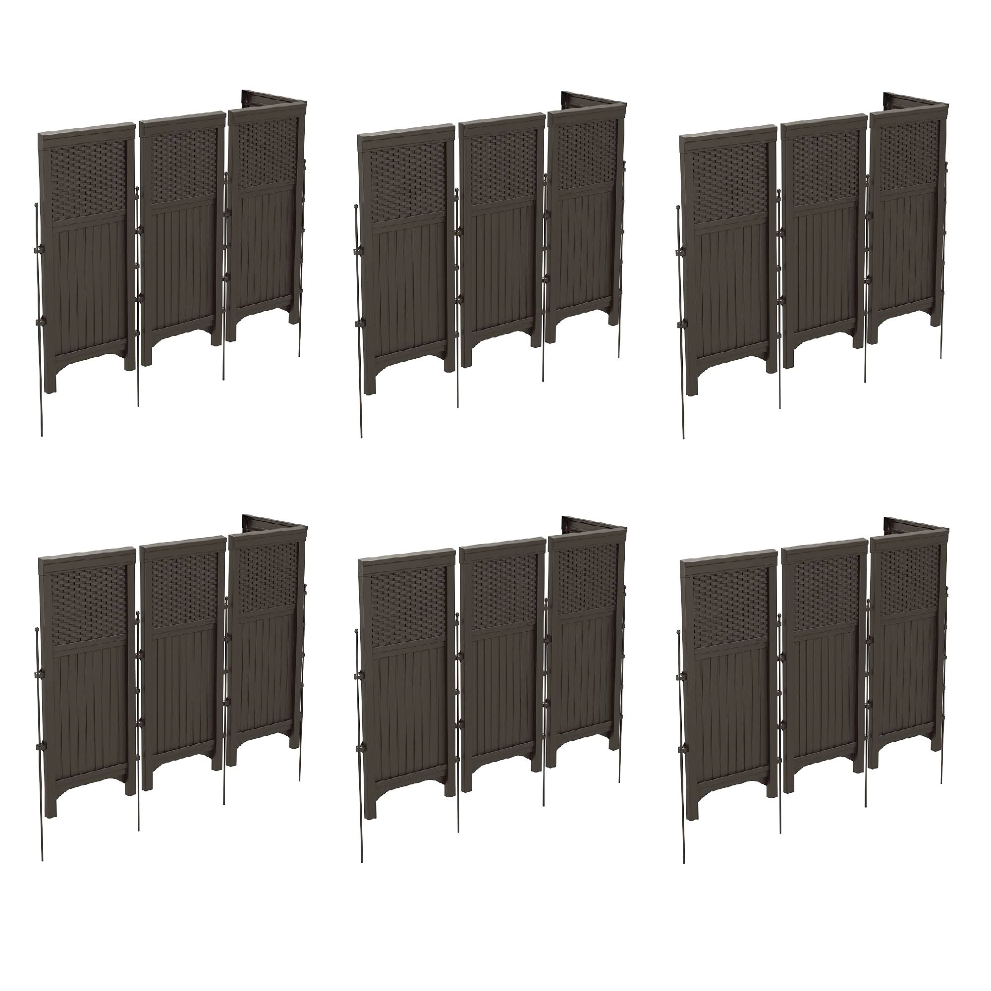 Suncast Fsw4423 Outdoor Garden/Yard 4 Panel Screen Enclosure Gate Fence (6 Pack) at Spreetail (VMinnovations | VM Express)