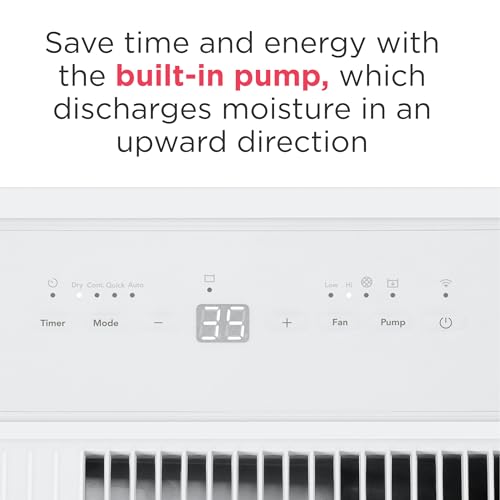 Frigidaire 50-Pint Portable Dehumidifier with Wi-Fi and Energy Star Certification for Medium/Large Rooms & Basements, Custom Humidity Control